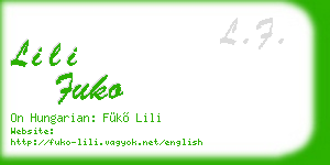 lili fuko business card